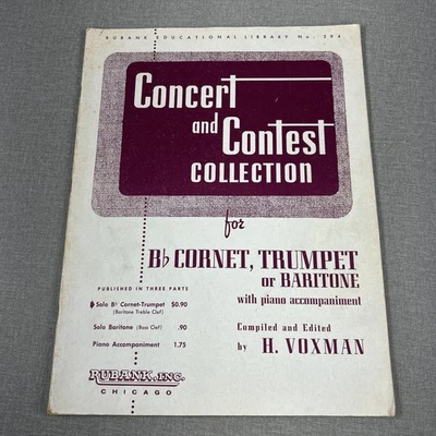 Rubank Concert and Contest Collection  ~ Bb Cornet Trumpet Baritone Voxman - Image 1 of 4