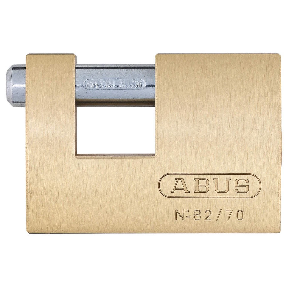 ABUS 82/70 KD Keyed Padlock, 55/64 in,Rectangle,Gold 3TMU7 - Image 1 of 1
