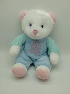Peluche sonaglio Dan Dee My First Teddy 2002 blu rosa 14" ottime condizioni - Foto 1 di 10