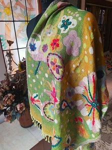 Mantón Jamavar multicolor 100 % cachemir estola envoltura de lana Jamawar ~ 16 ELECCIÓN DE DISEÑO - Imagen 1 de 8