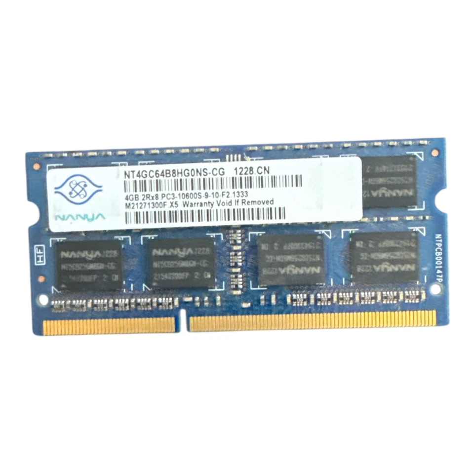 Module RAM 4 GB DDR3‑1333 Nanya NT4GC64B8HG0NS‑CG – PC3‑10600S – SO‑DIMM - Image 1 of 1