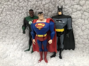 Vintage- Justice League (2003) Figures- Lot Of 3- Superman-Batman-Green Lantern - Foto 1 di 6