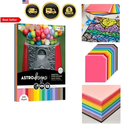 Cardstock Pack 8.5x11 Inches Craft Paper Thick Heavyweight 72 Sheets Vivid Co... - Image 1 of 4
