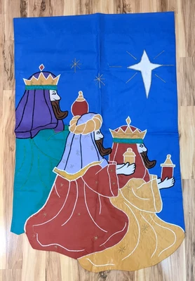 Bandera de los Tres Reyes Magos Casa de Navidad Patio Iglesia Aula 27 x 44 pulgadas Foto 1 de 4