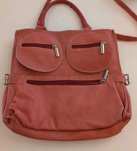 Borsa donna Regina vera pelle made in Italy corallo vintage tracolla  - Foto 1 di 3