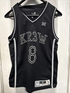 Vintage Krew Jersey Mens S Black KR3W Skateboarding Basketball 8 Y2K 2000s - Picture 1 of 8