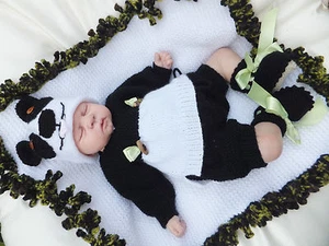 KNITTING PATTERN TO MAKE 'TING TING' PANDA BEAR SET & BLANKET FOR BABY / REBORN - Picture 1 of 1