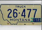 MONTANA 1972 license plate "26-477" ***PONDERA***