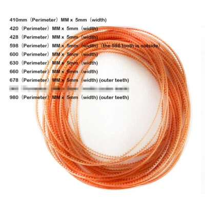 410mm 420mm 428mm 598mm 600mm 630mm 660mm 980mm Gear belt Tooth Belt For Sealer - Image 1 of 4