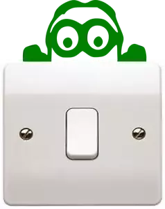 PEEKING MINION LICHTSCHALTER AUFKLEBER, WITZ Fensteraufkleber/Decal lustig - Bild 1 von 2