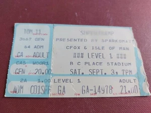 Supertramp Sept.3 1980s? Concert Ticket BC Place Stadium Vancouver Canada - Bild 1 von 2