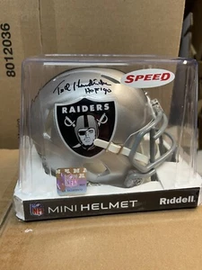 Oakland RAIDERS Ted Hendricks #83 SIGNED Speed MINI HELMET  Hof 1990 Beckett - Picture 1 of 2