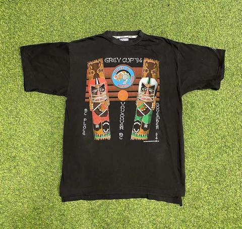 Vintage 90s Grey Cup 94’ BC Lions Baltimore Totem Pole T-Shirt CFL Rare Large Cover