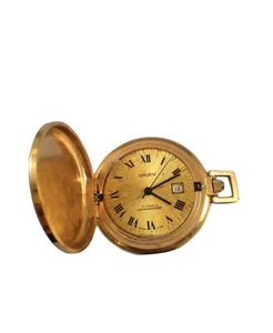 Yellow Gold Gruen 17 Jewel Shock Resistant Pocket Watch - Picture 1 of 10