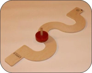 Holzspielzeug Kreiselbahn Serpentine ca.30 cm lang NEU Holzspiel Geduldsspiel  - Picture 1 of 1
