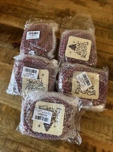 New 5 Bags Deep Cranberry Wooden Red Bead Christmas Tree Garland 9’ ,5’ - Picture 1 of 7