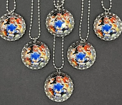 PRACTICALLY PERFECT PARTY FAVORS Sonic The Hedgehog 3 /party favors / 6 necklaces / Party Bag Fillers / Birthday