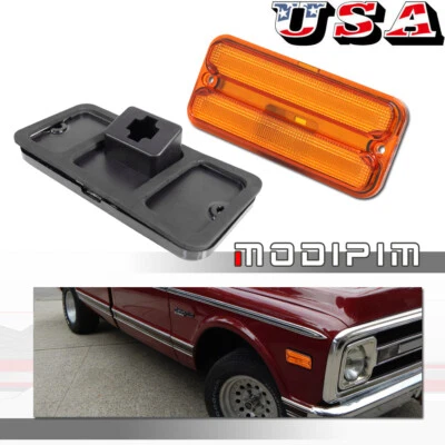 Marcador lateral LED ámbar Chevrolet para camioneta Chevy C10 GMC 68-72 Foto 1 de 4
