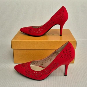 Unisa Damenschuhe rot Stoff Obermaterial High Heels Unhoda Größe 6 – gebraucht mit Karton - Bild 1 von 11