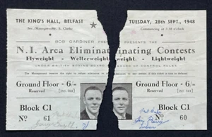 1948 Boxing Ticket Stubs, N.I. Area Eliminating Contests, King's Hall Belfast - Picture 1 of 4