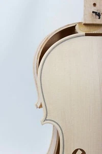Prof. Inachevé Blanc Violon Projet, Décollé Haut, Main Fabriqué, 4/4 Complet - Picture 1 of 6