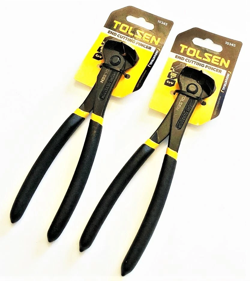 TOLSEN 8" INDUSTRIAL END CUTTING NIPPER PINCER WIRE CUTTERS SNIPS PLIER #10345