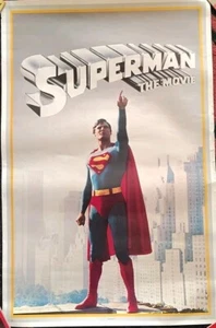 Superman der Film 1978 Werbung Vintage Poster 23" x 36" Christopher Reeve - Bild 1 von 5