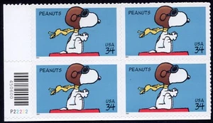 Scott #3507 Peanuts (Snoopy) Plate Block of 4 Stamps - MNH (LL) - Picture 1 of 1