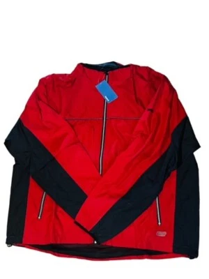 Chaqueta cortavientos Reebok abrigo golf rojo 2XL cremallera completa etiquetas XXL negro otoño Foto 1 de 3