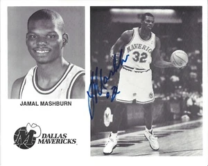 Jamal Mashburn Autographed 8x10 Dallas Mavericks Free Shipping A835 - Picture 1 of 1