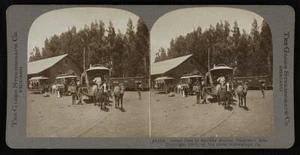 Photo:Street cars at railway station, Patzcuaro, Mexico, 1906 - Picture 1 of 1