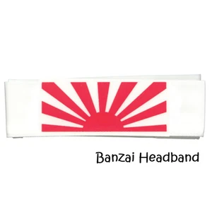 BANDANA BANZAI HEADBAND HEAD BAND SOL LEVANTE JAPAN KARATE OKINAWA GIAPPONESE - Foto 1 di 1