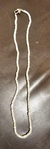 Collana girocollo perle originali argento sterling chiusura cuore 16" perle semi - Foto 1 di 6