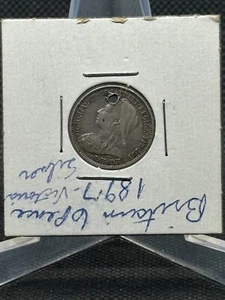 Great Britain 1897 6 Pence Silver - Picture 1 of 2