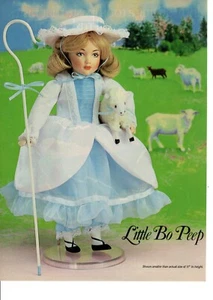 Vintage Publicidad Impreso Anuncio Muñeca 11 pulgadas Little Bo Peep Oveja Vestido Azul 1987 - Imagen 1 de 1