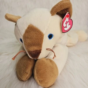 Ty Pillow Pals MEOW Siamkatze 13 Zoll Plüschtier 1996 Stofftier braun creme Kätzchen - Bild 1 von 12