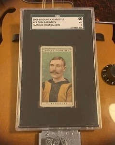 1906 Ogden’s #43 Tom Baddeley Famous Footballers SGC 3 Vintage Football Soccer - Bild 1 von 3