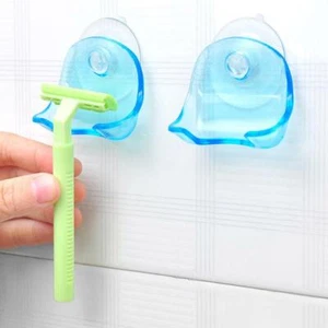 Suction Cup Razor Shaver Holder Toothbrush Holder Washroom Hook Sucker T8B5 T7O7 - Picture 1 of 11