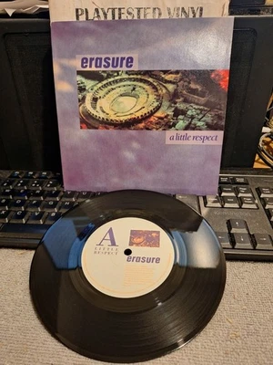ERASURE A LITTLE RESPECT + PIC SLEEVE MUTE UK EX- 7" VINYL 45 SINGLE RECORD - Image 1 of 3