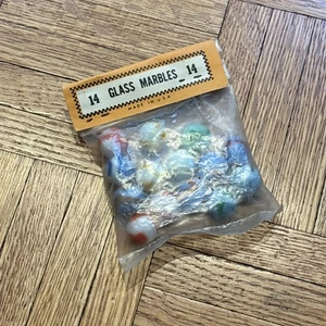 Vintage MARBLE KING Glasmurmeln 14 Stück Shooters - versiegelt - OVP - Bild 1 von 4