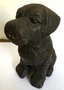 Estatuilla/parada de puerta de perro negro de 4,7 libras de colección - Imagen 1 de 5