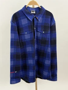 Volcom Flannel Plaid Performance Dry Pearl Snap Blue Herren XL Langarm Hemd - Bild 1 von 9