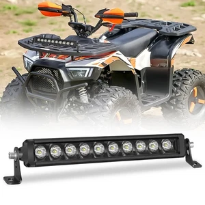 12/14inch Straight LED Light Bar Driving Clear White Spot Offroad Work Fog Lamp - Bild 1 von 12