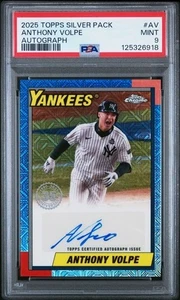 2025 Topps Silver Pack Anthony Volpe Auto Yankees PSA 9, Pop 1 - Bild 1 von 2