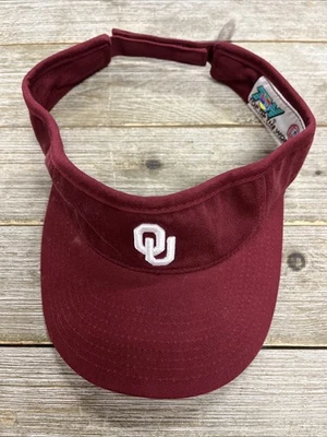Women’s Red Top Of The World Oklahoma Sooners Visor Hook & Loop One Size Hat - Image 1 of 4