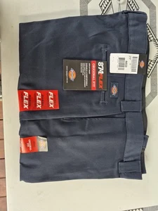 Dickies NWT 874 Flex Original Fit Work Pants Blue Size 44 X 30 - Picture 1 of 5