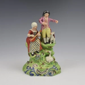 Early Staffordshire Pearlware Pottery Figure Group Walton Songsters c.1830 - Picture 1 of 16