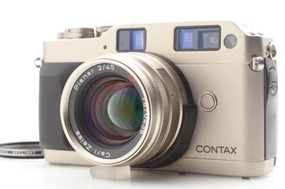 [Exc+5] Cámara fotográfica telémetro lente 45 mm f/2 Contax G1 etiqueta verde de JAPÓN Foto 1 de 4