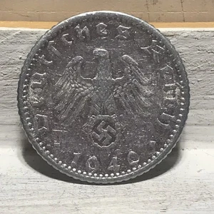 1940 D Deutschland - Drittes Reich 50 Pfennig sieht toll aus Kostenloser Versand - Bild 1 von 2
