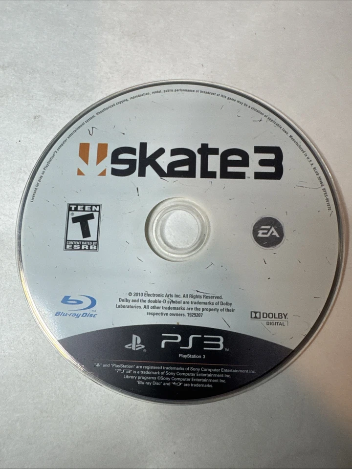 Skate 3  (Sony PlayStation 3, 2010) Disc Only TESTED - Image 1 of 1